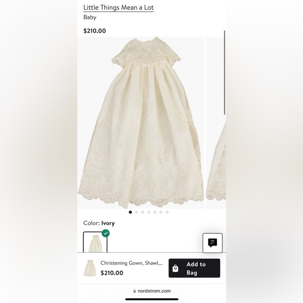 Little Things Mean a Lot Lace Christening Gown